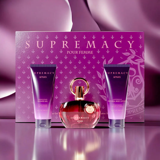 Afnan SUPREMACY PURPLE (SET INKL. BODY LOTION & SHOWER GEL)